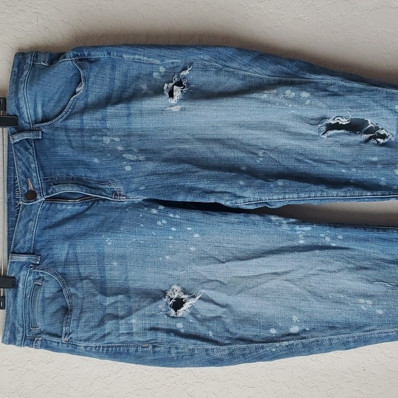 Lane Bryant Boyfriend Distressed ripped Bleach splatter Jeans Size 18 - Picture 2 of 15